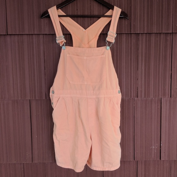 fresh produce Pants - Peach Vintage Overalls Shorts Small 90s